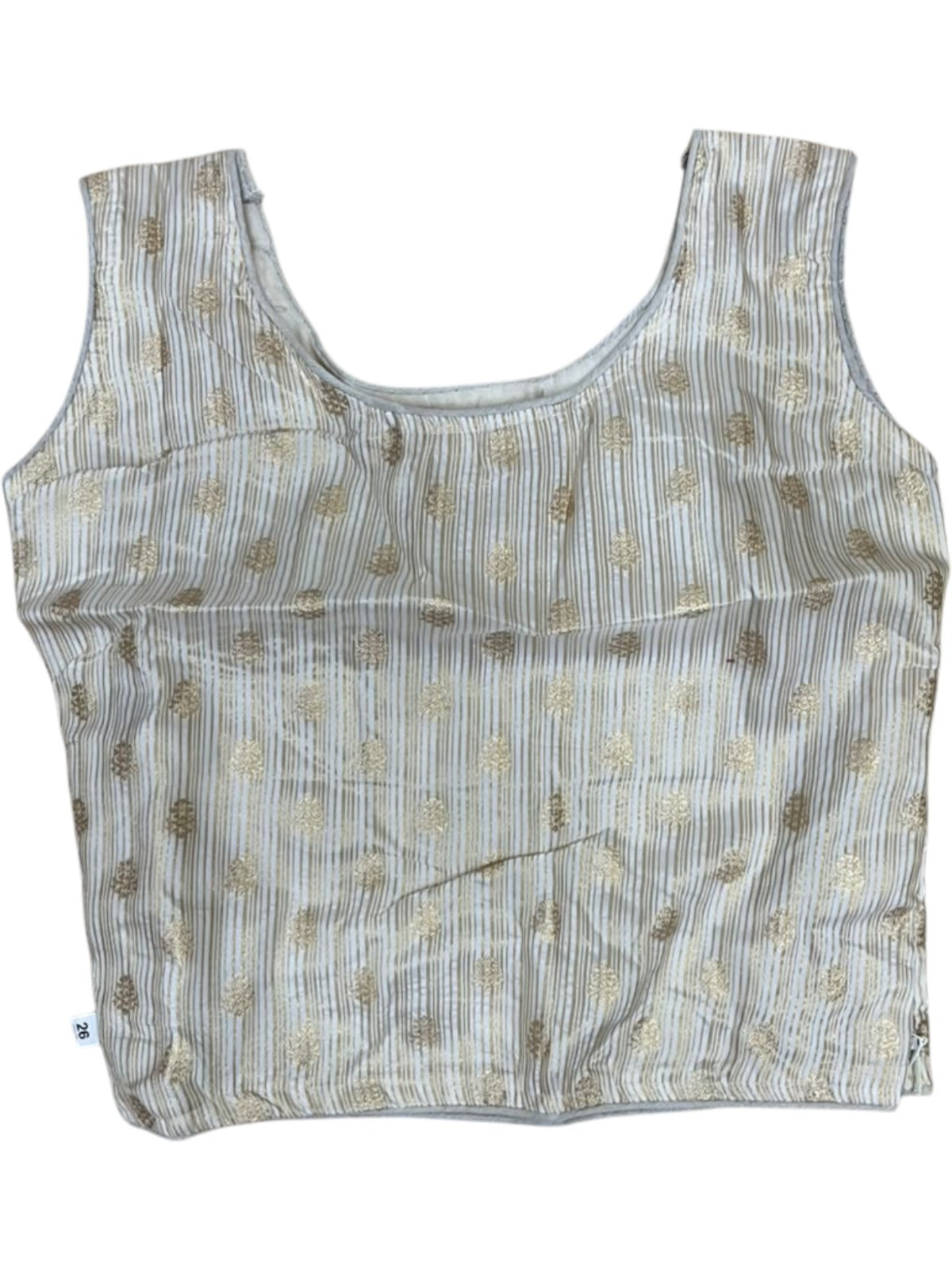 Southloom Kerala Cotton Kasavu Pavada Blouse In Mustard Yellow for Kids