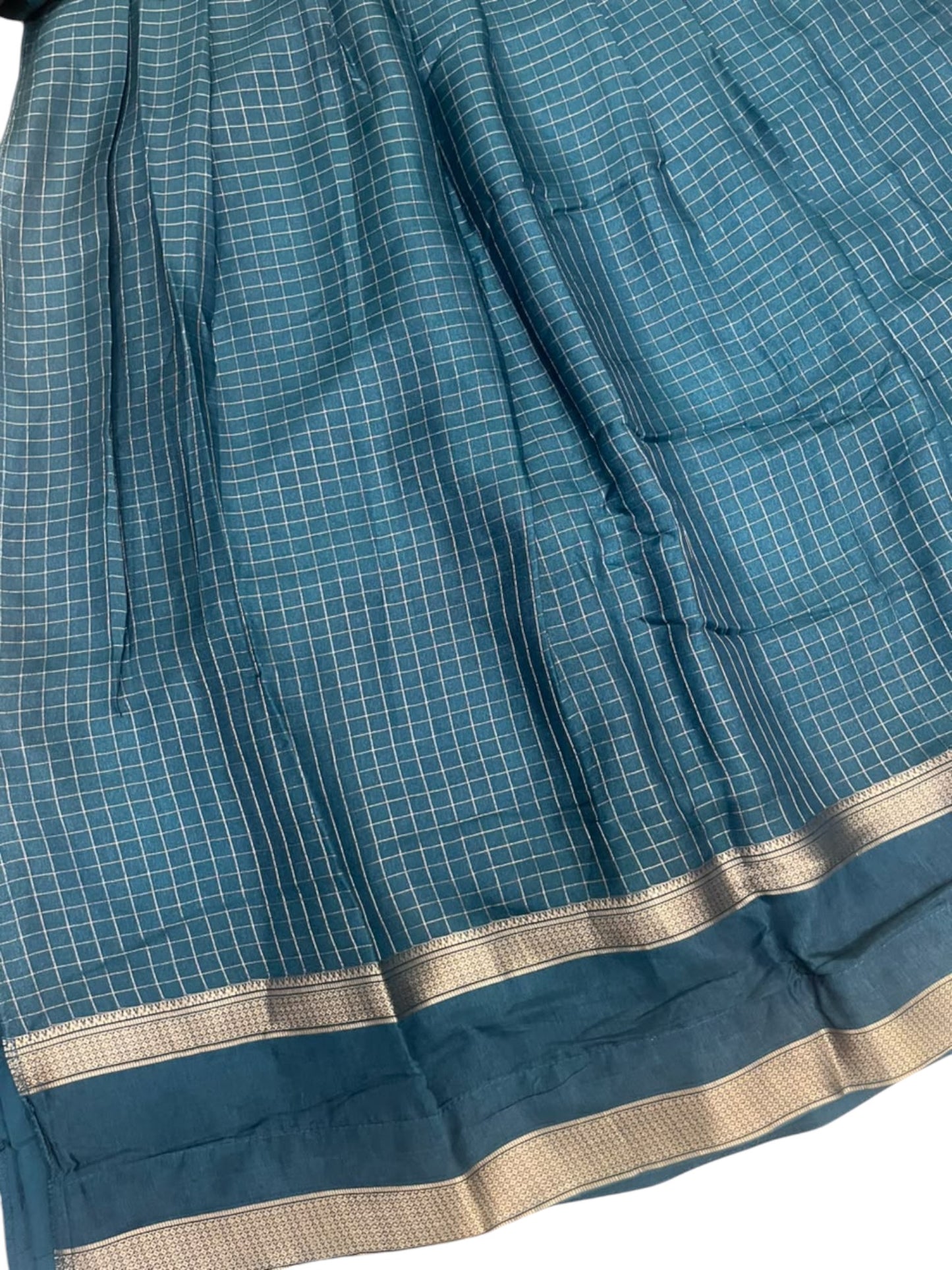 Kerala Southloom Semi UnStitched Dhavani Set with Pavada and Blouse In Blue Piece SL585