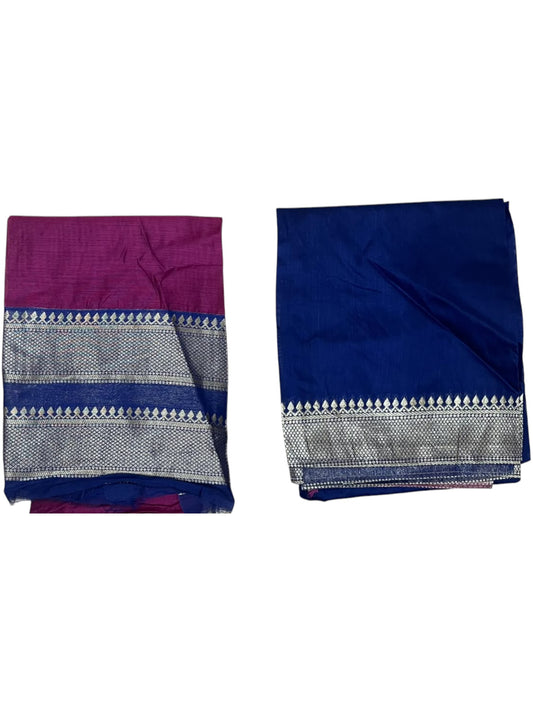 Kerala Southloom Semi UnStitched Kanchi Cotton Dhavani Set with Pavada and Blouse Piece In SL585