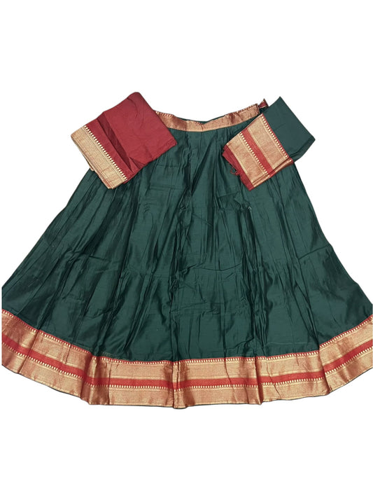 Kerala Southloom Semi UnStitched Kanchi Cotton Dhavani Set with Pavada and Blouse Piece In SL585