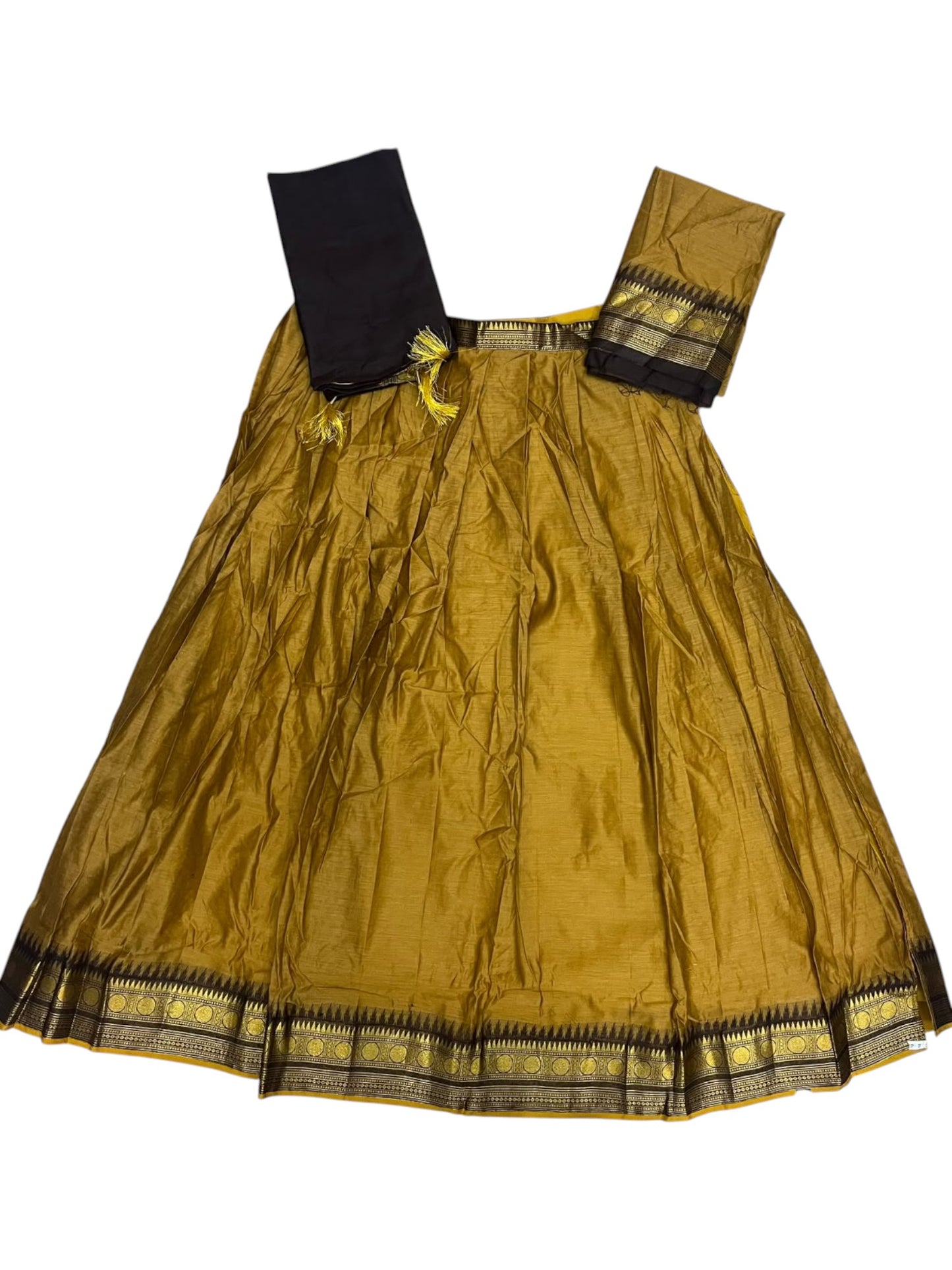Kerala Southloom Semi UnStitched Kanchi Cotton Dhavani Set with Pavada and Blouse Piece SL585