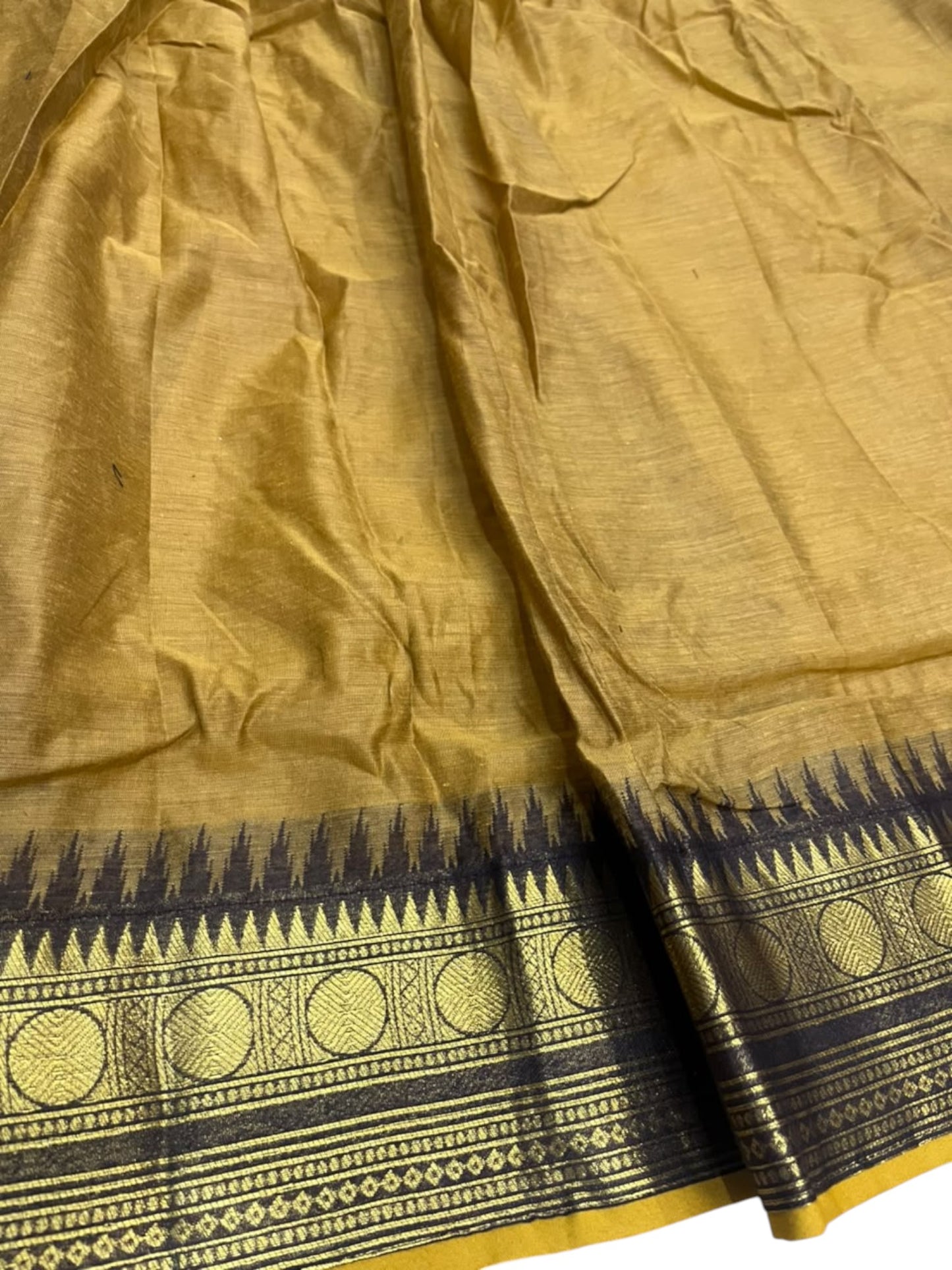 Kerala Southloom Semi UnStitched Kanchi Cotton Dhavani Set with Pavada and Blouse Piece SL585