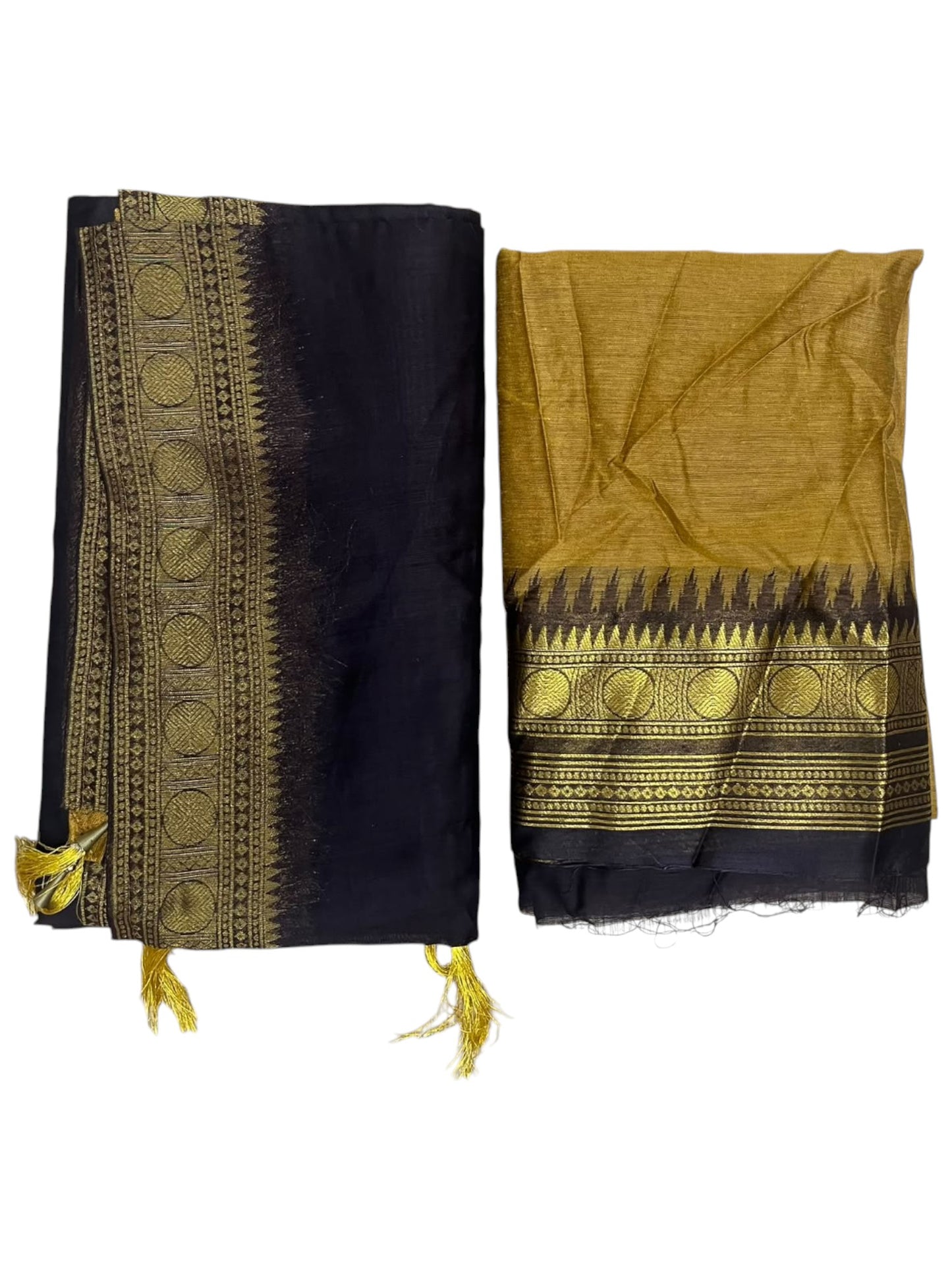 Kerala Southloom Semi UnStitched Kanchi Cotton Dhavani Set with Pavada and Blouse Piece SL585