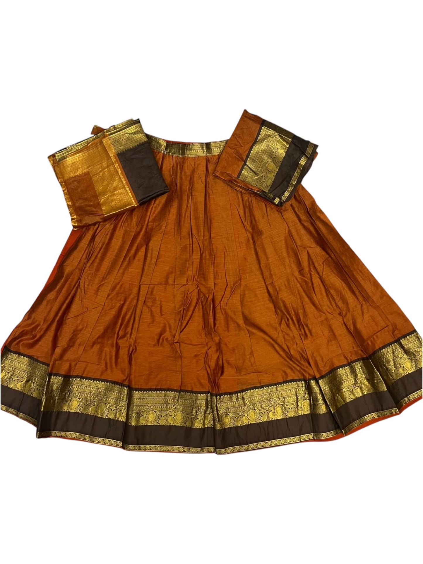 Kerala Southloom Semi UnStitched Kanchi Cotton Dhavani Set with Pavada and Blouse Piece SL585