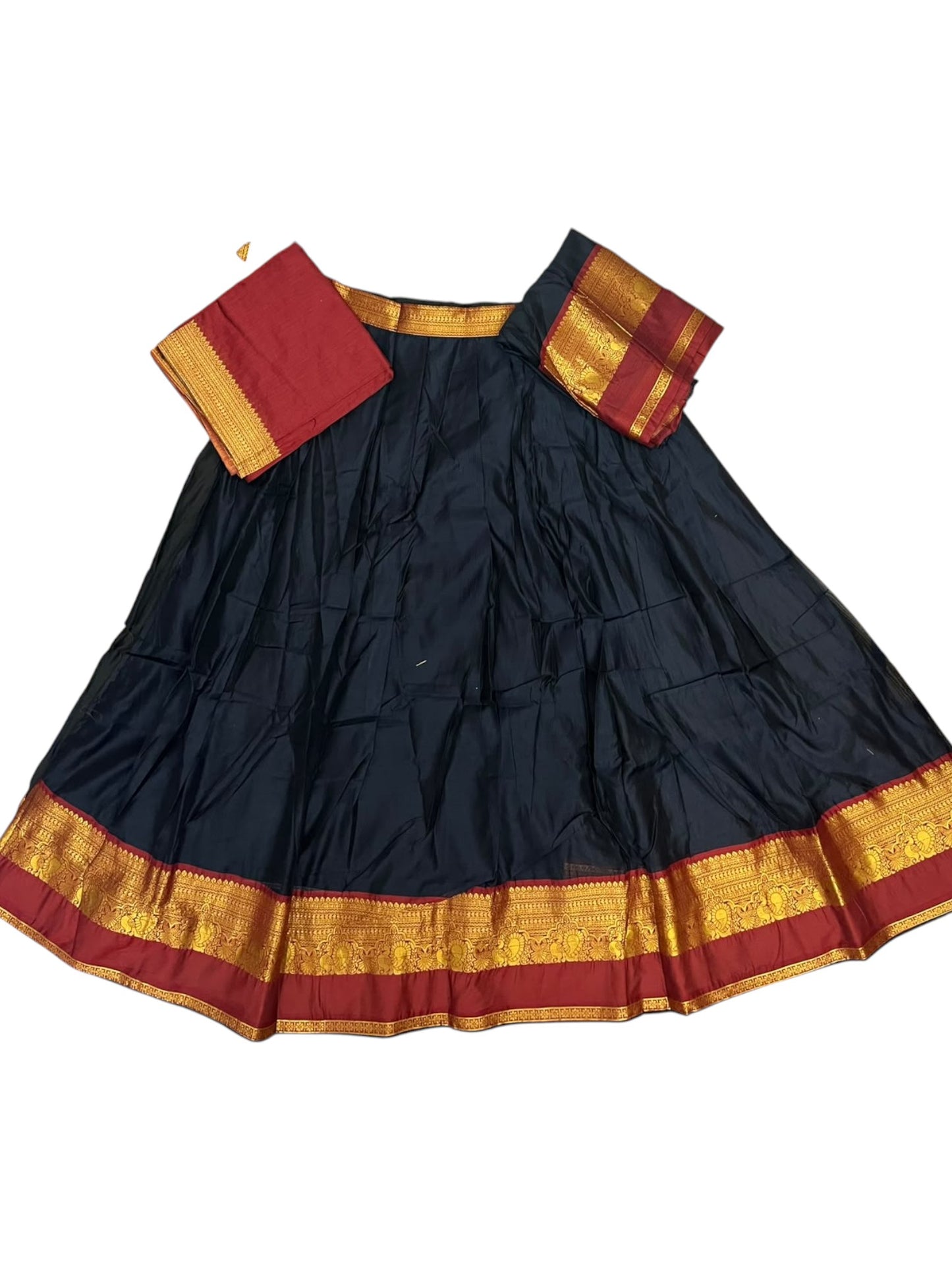 Kerala Southloom Semi UnStitched Kanchi Cotton Dhavani Set with Pavada and Blouse Piece SL585