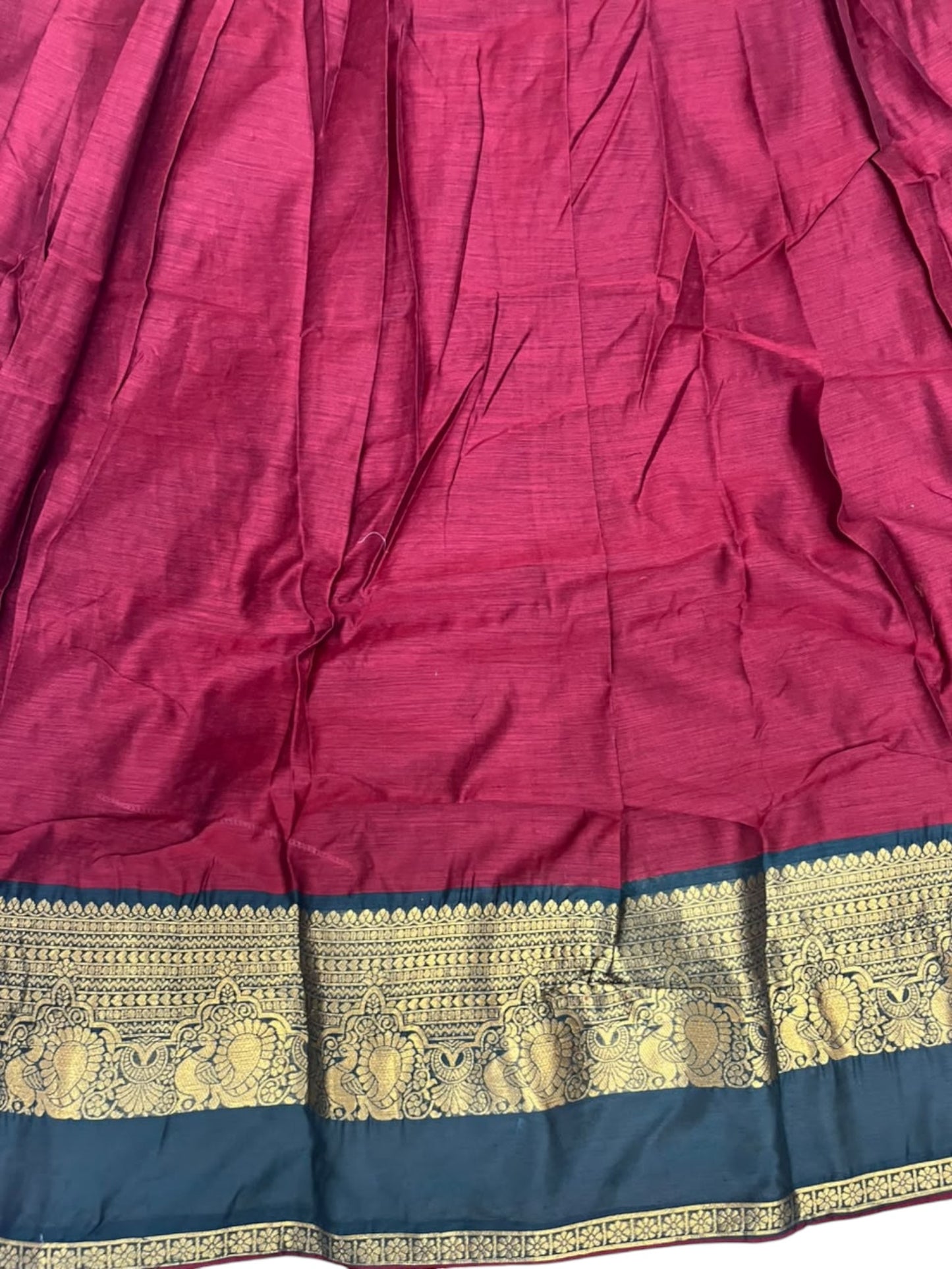 Kerala Southloom Semi UnStitched Kanchi Cotton Dhavani Set with Pavada and Blouse Piece SL585