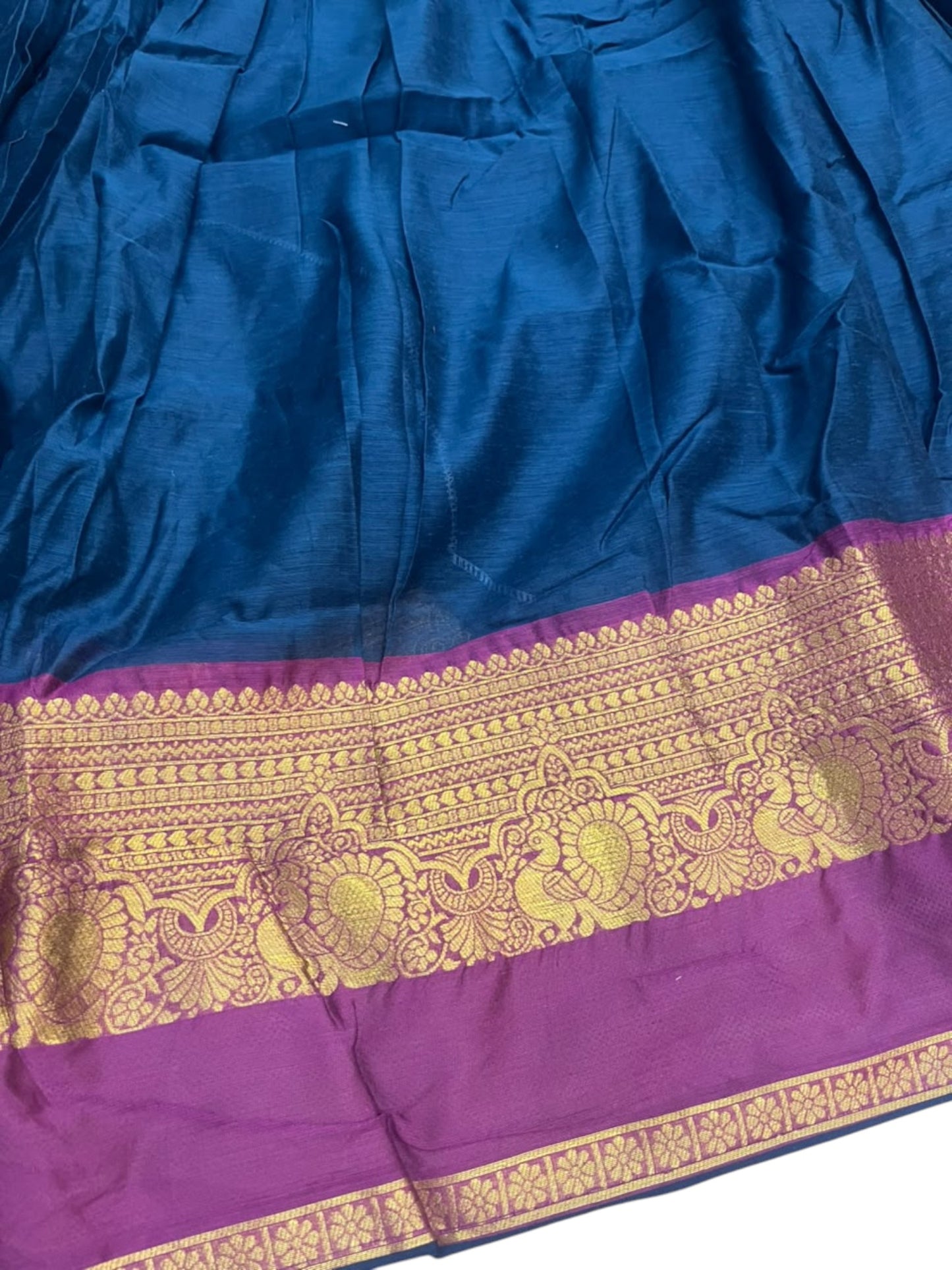 Kerala Southloom Semi UnStitched Kanchi Cotton Dhavani Set with Pavada and Blouse Piece SL585