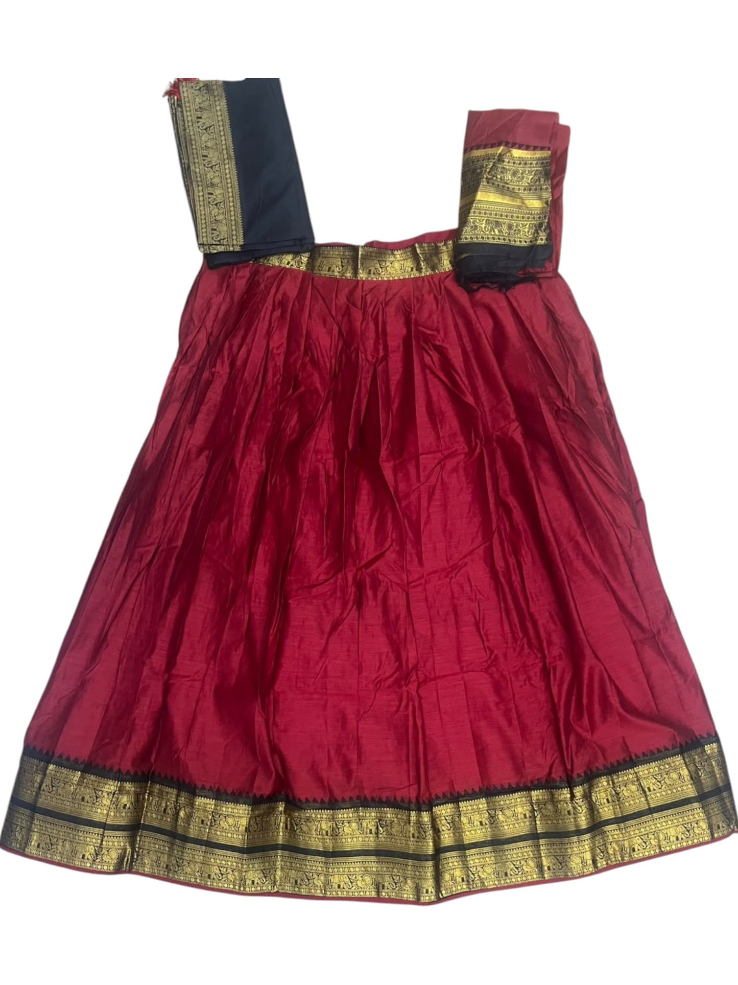 Kerala Southloom Semi UnStitched Kanchi Cotton Dhavani Set with Pavada and Blouse Piece SL585