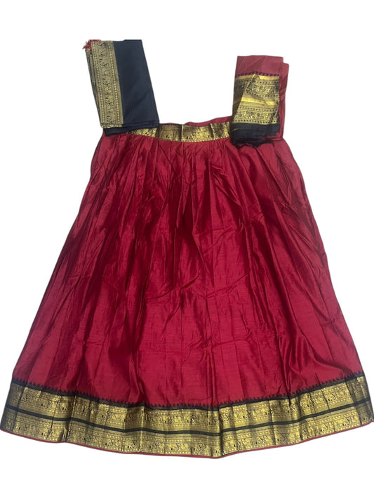 Kerala Southloom Semi UnStitched Kanchi Cotton Dhavani Set with Pavada and Blouse Piece SL585