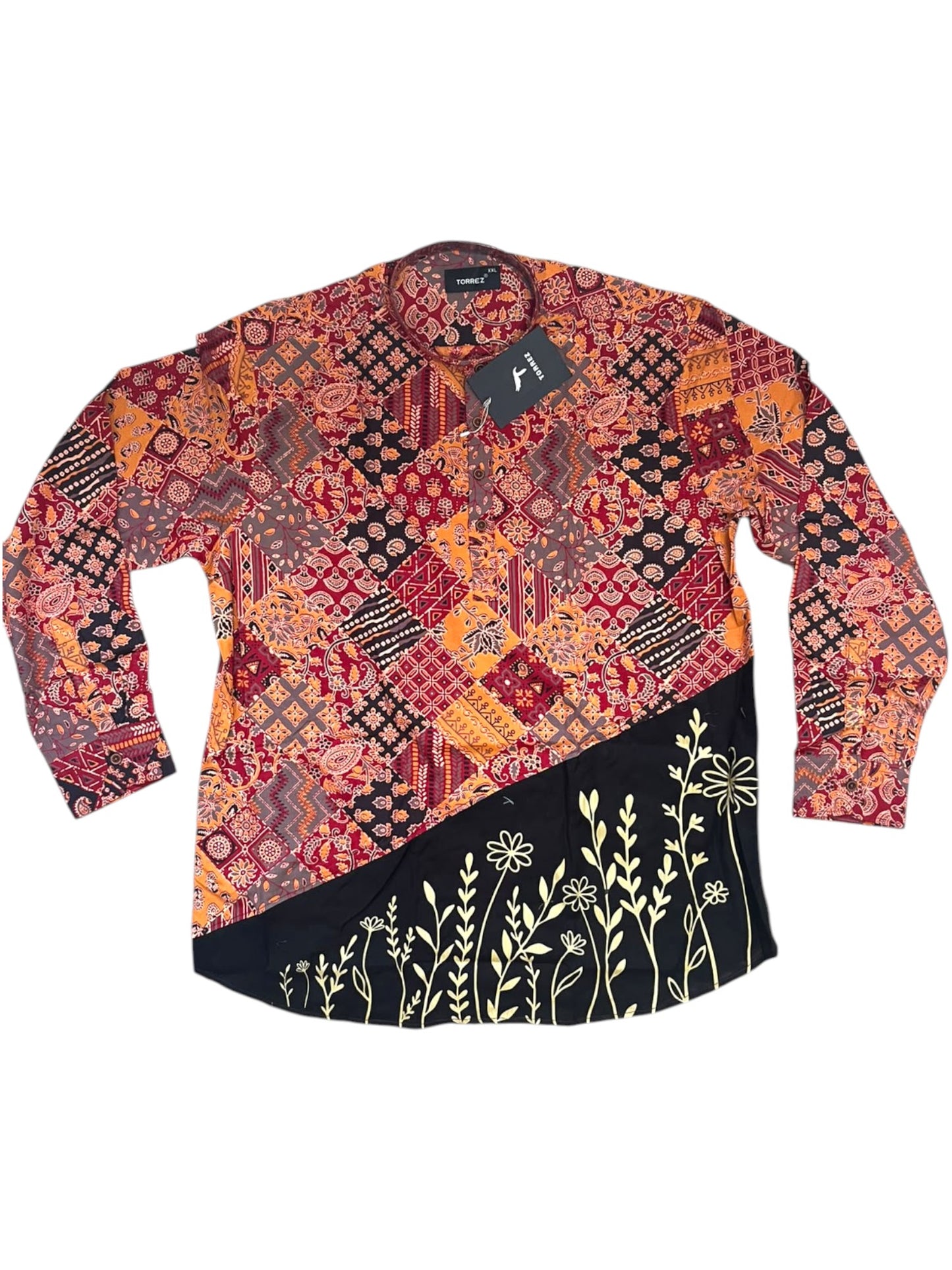 Southloom Cotton Ajrakh Printed Red Men's Combo (Shirt + Mundu) SLCOMBO SL579