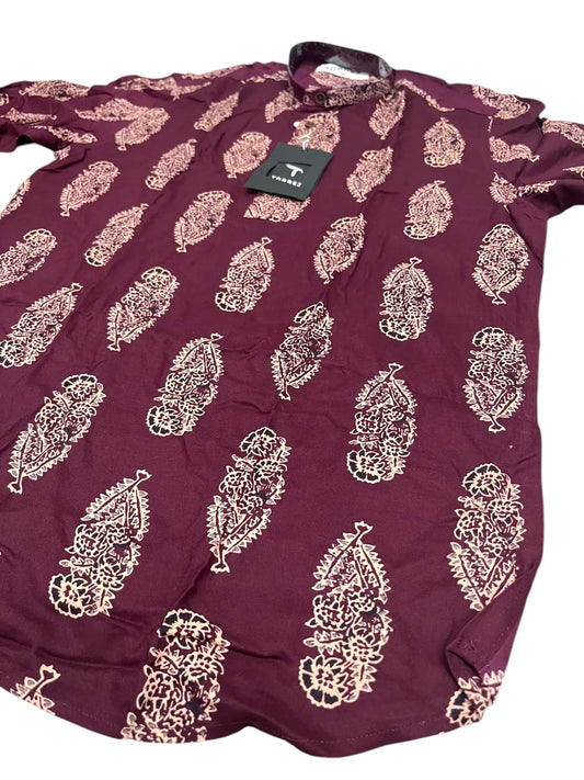 Southloom Pure Cotton Jaipur Printed Short Kurta for Men SL589