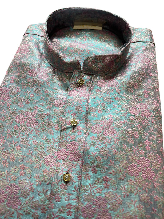 Southloom Woven Patterns Semi Silk Long Kurta for Men SL591