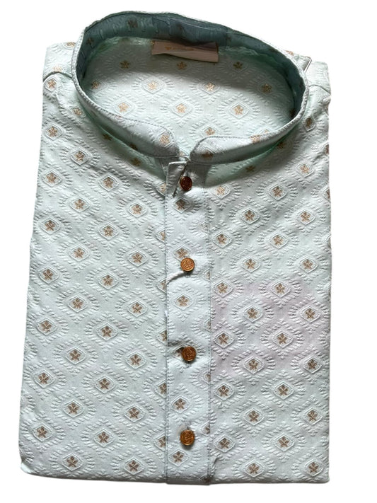 Southloom Woven Patterns Semi Silk Long Kurta for Men SL591