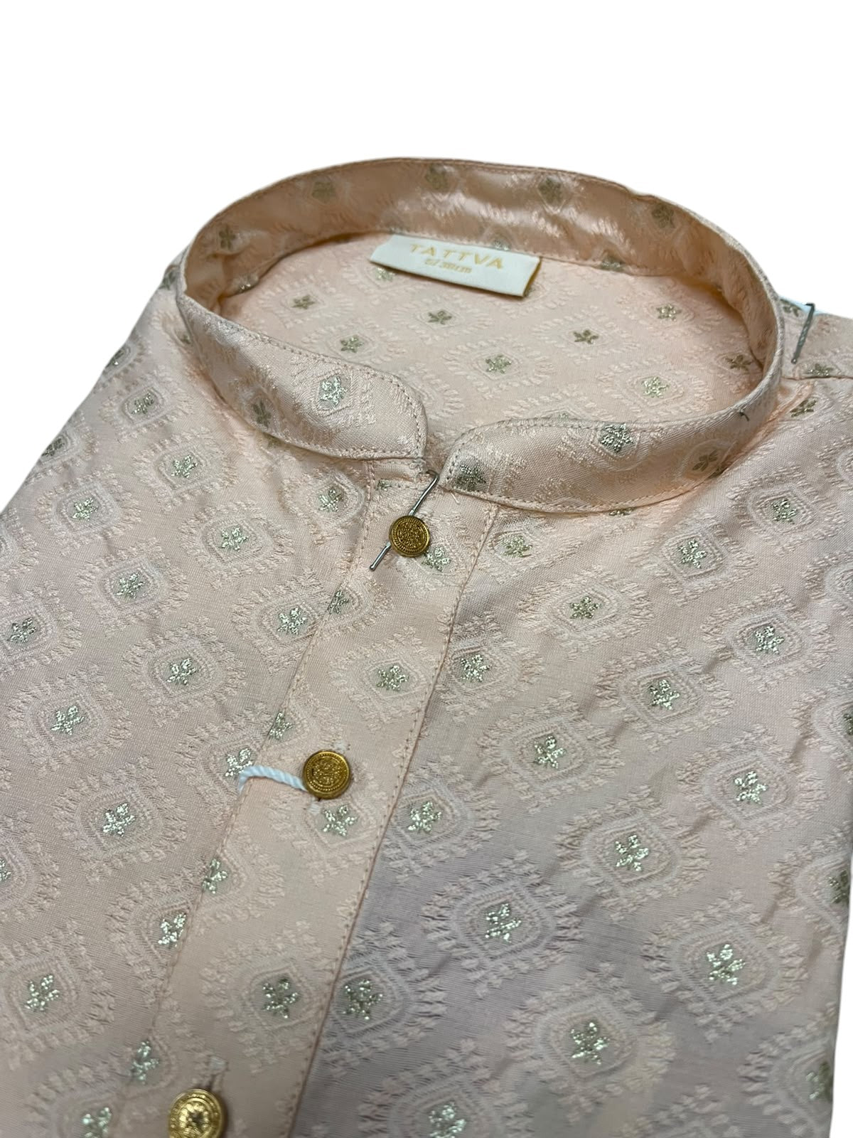 Southloom Woven Patterns Semi Silk Long Kurta for Men SL591