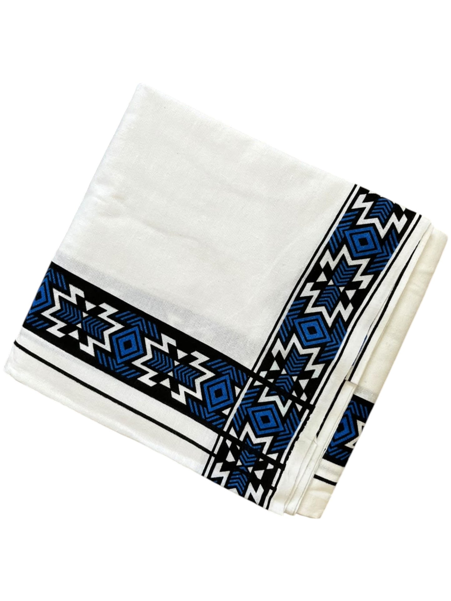 Southloom White Printed Single Mundu / Otta Mundu / Lungi (South Indian Kerala Dhoti)