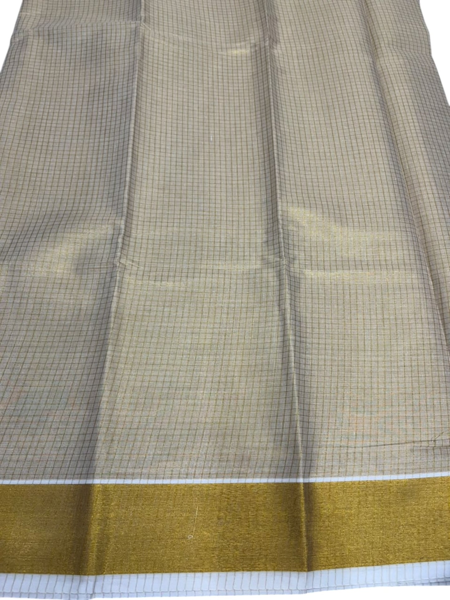 Southloom Kerala Tissue Churidar Salwar Material with  Check Designs (include Shawl / Dupatta)