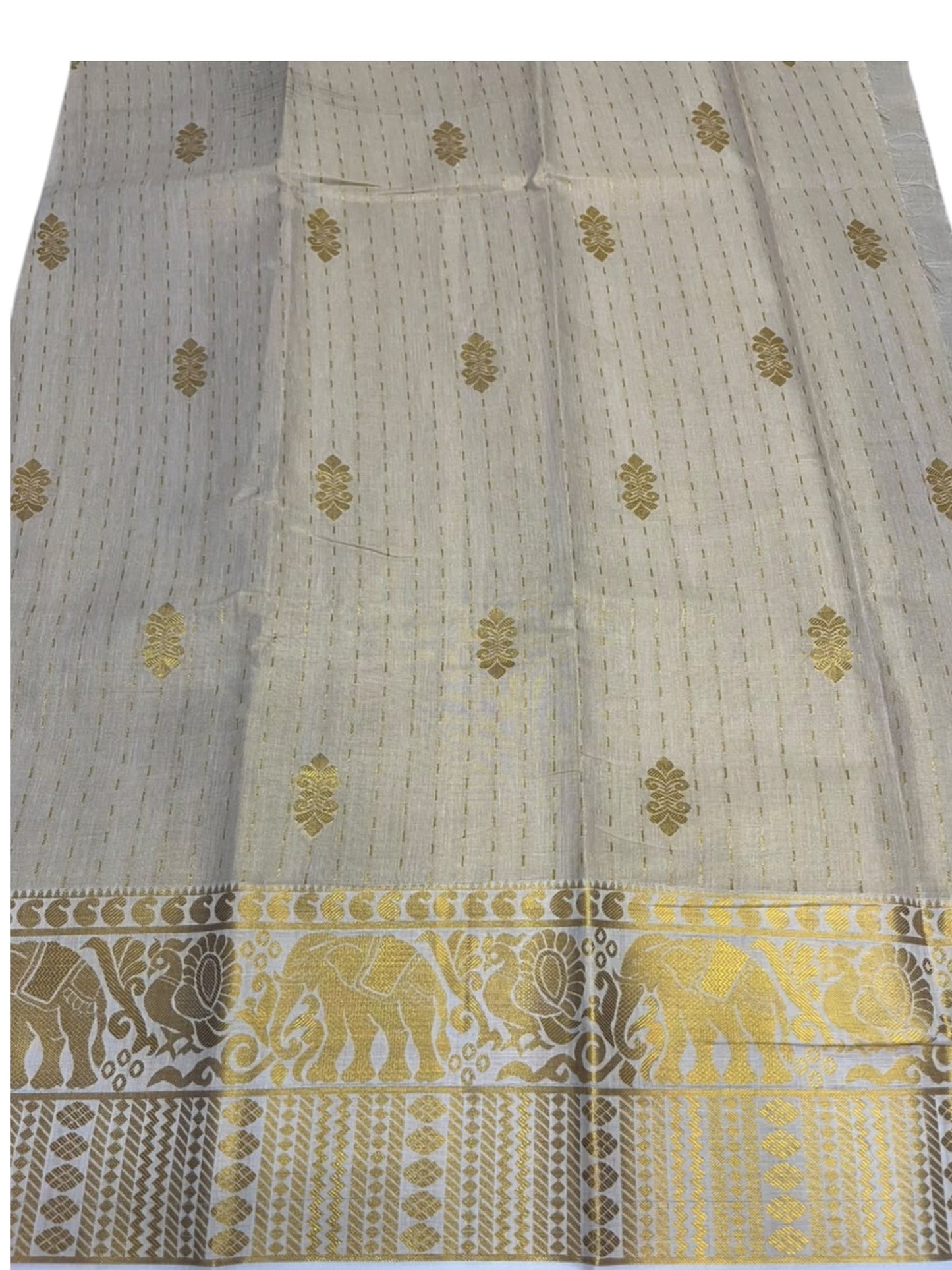 Southloom Kerala Tissue Churidar Salwar Material with Woven Work  (include Shawl / Dupatta)