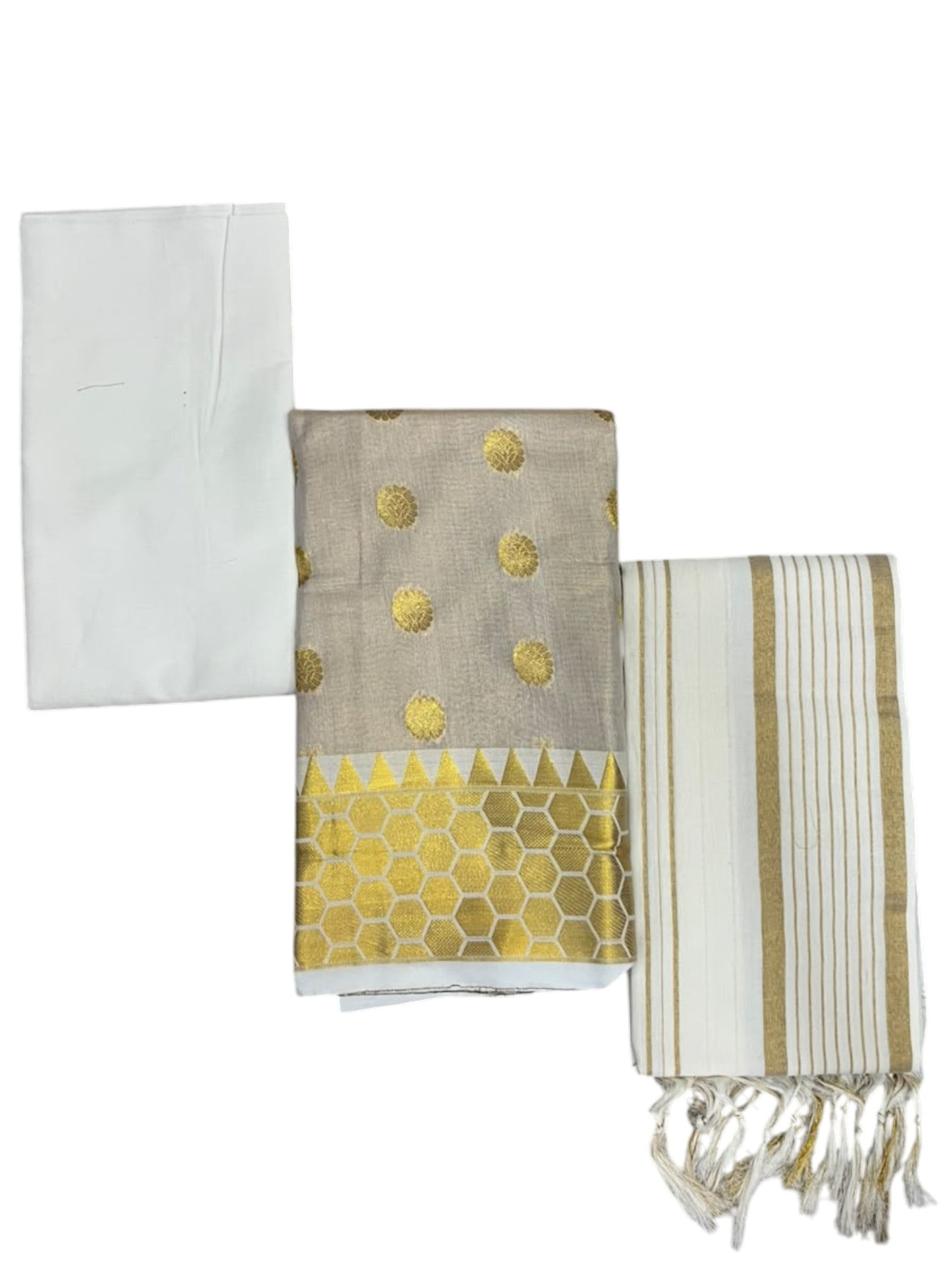 Southloon Tissue Churidar Salwar Suit Unstiched Material with Woven Design  (include Lines Shawl / Dupatta)