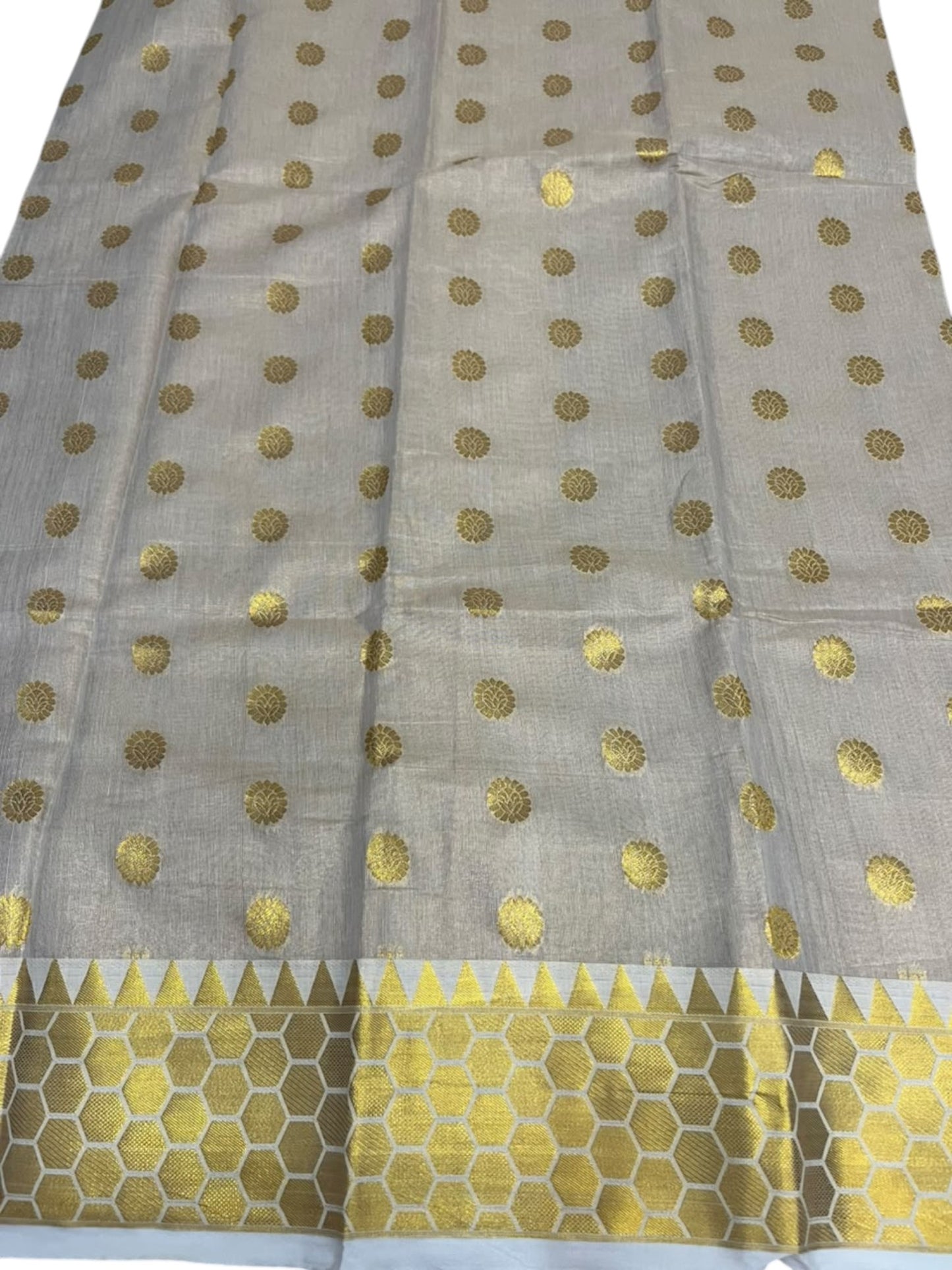 Southloon Tissue Churidar Salwar Suit Unstiched Material with Woven Design  (include Lines Shawl / Dupatta)
