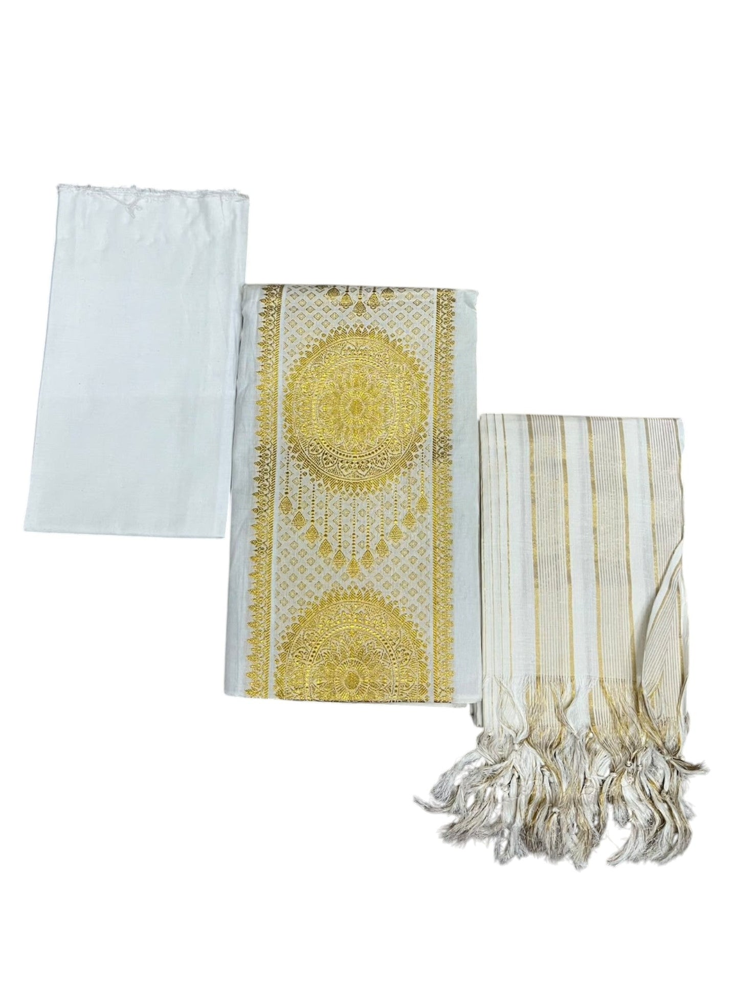 Southloom™ Cotton Churidar Salwar Suit Unstiched Material with Woven  Design  (include Lines Shawl / Dupatta)
