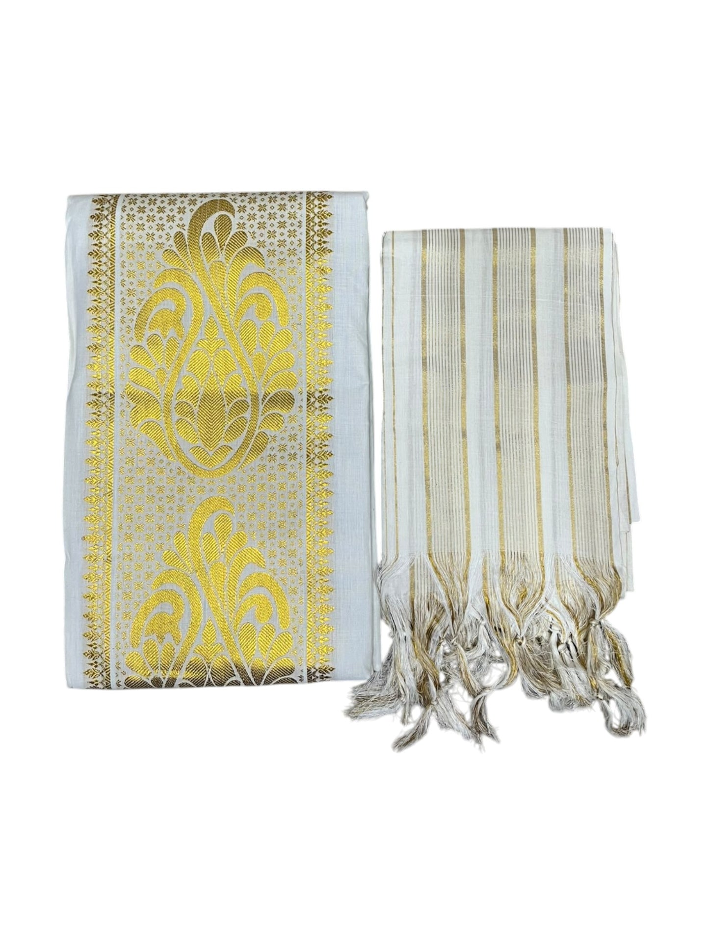 Southloom™ Cotton Churidar Salwar Suit Unstiched Material with Woven Design  (include Lines Shawl / Dupatta)