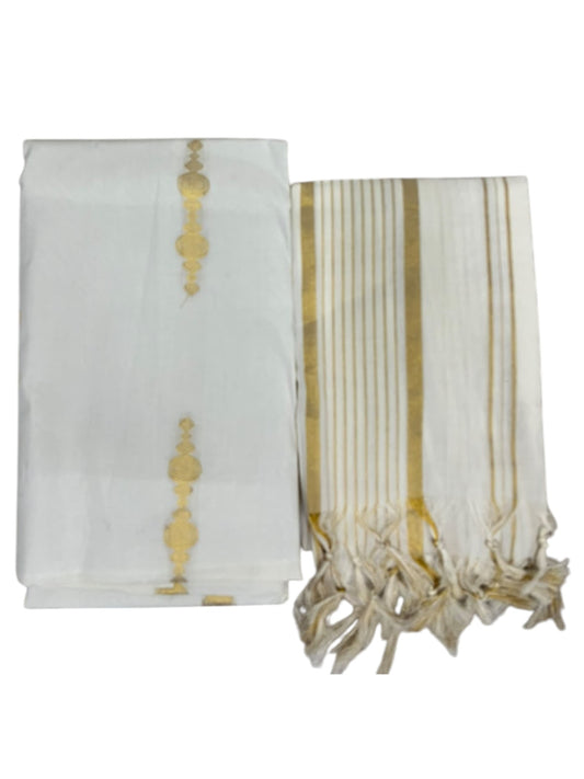 Southloom™ Cotton Churidar Salwar Suit Unstiched Material with Woven Design  (include Lines Shawl / Dupatta) SL601