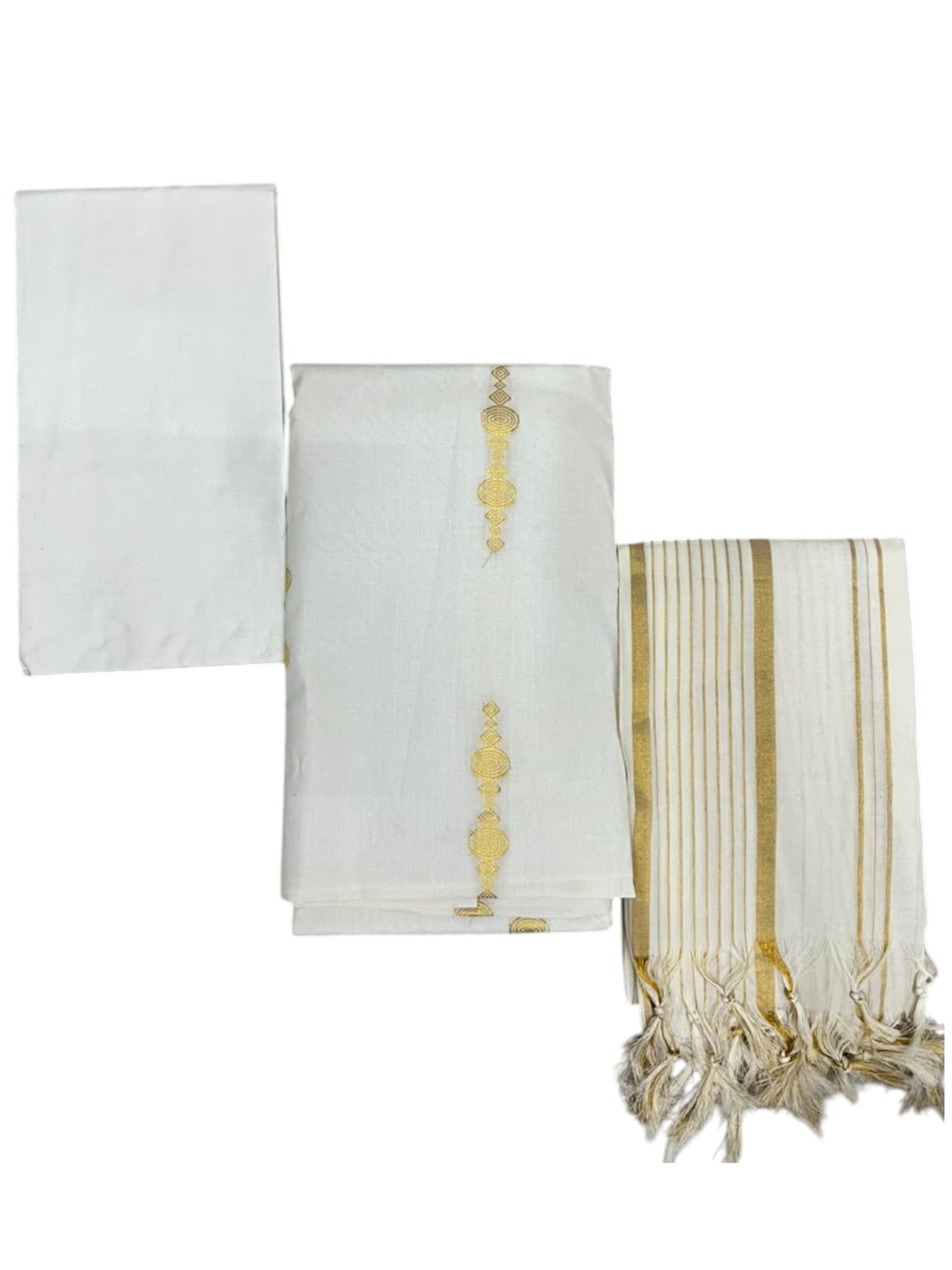 Southloom™ Cotton Churidar Salwar Suit Unstiched Material with Woven Design  (include Lines Shawl / Dupatta)