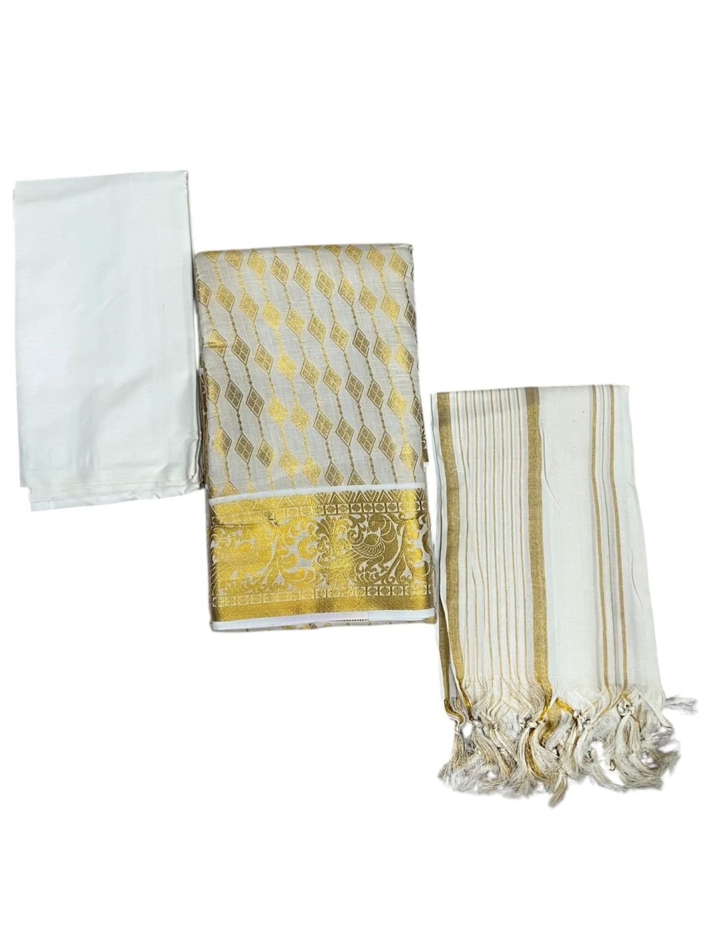 Southloom™ Cotton Churidar Salwar Suit Unstiched Material with Woven Design  (include Lines Shawl / Dupatta) SL601
