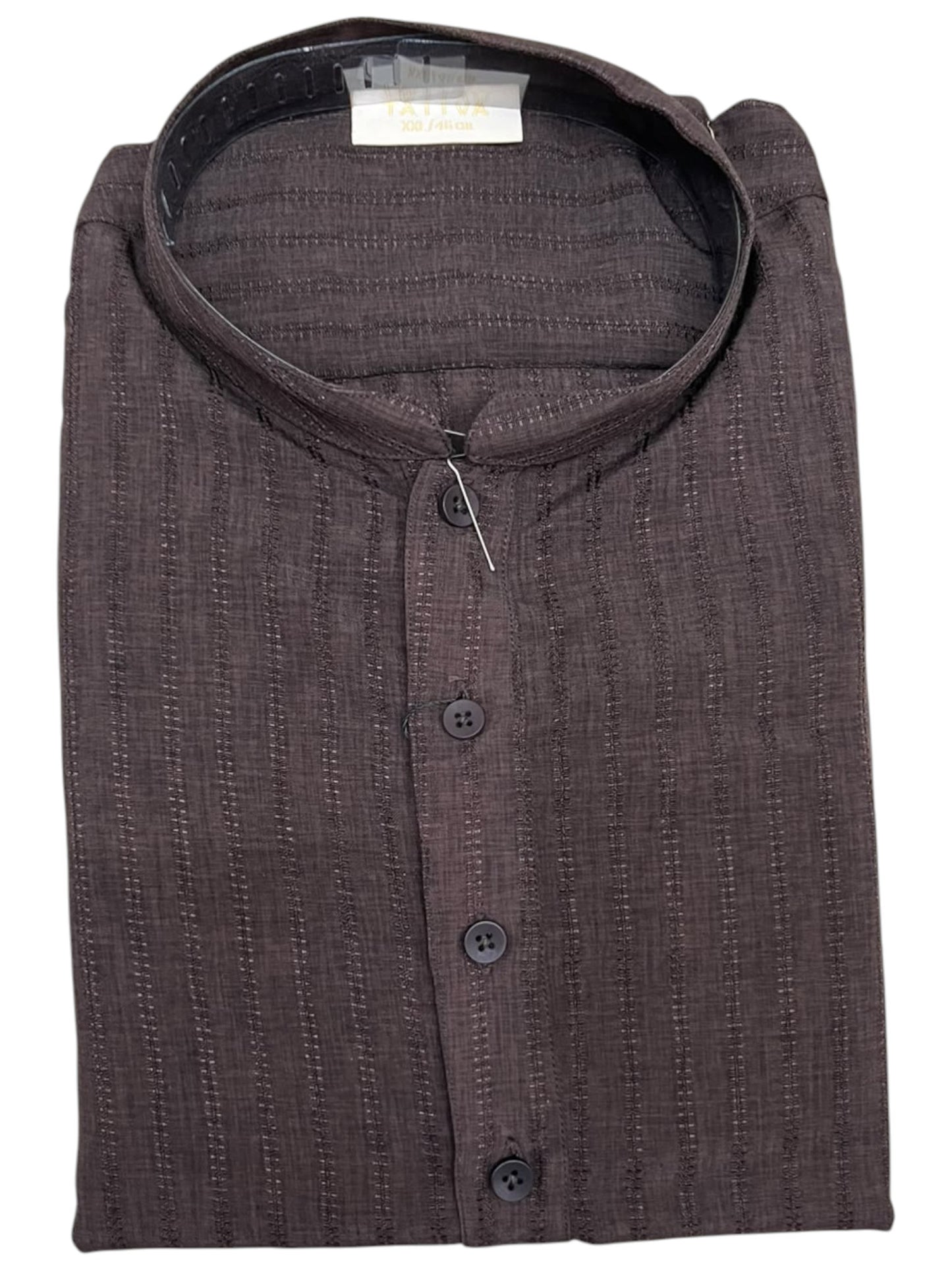 Southloom Brown Woven Semi Silk Short Kurta for Men SL590