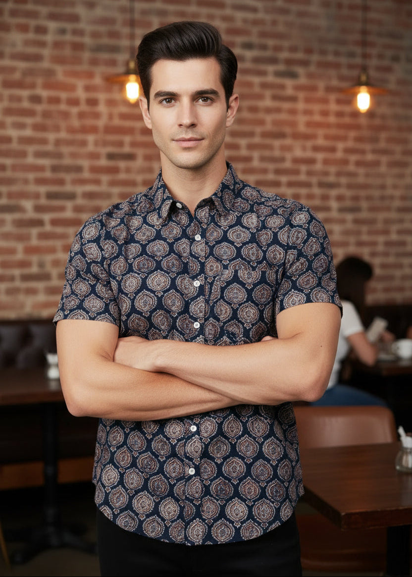 Cotton Printed Half Sleeve Shirt SL234