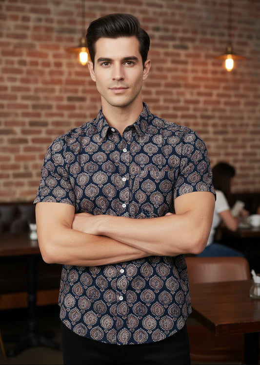 Cotton Printed Half Sleeve Shirt SL234