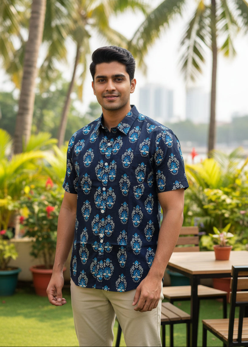 Cotton Printed Half Sleeve Shirt SL234