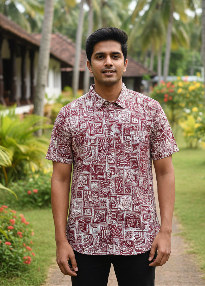 Cotton Printed Half Sleeve Shirt SL234