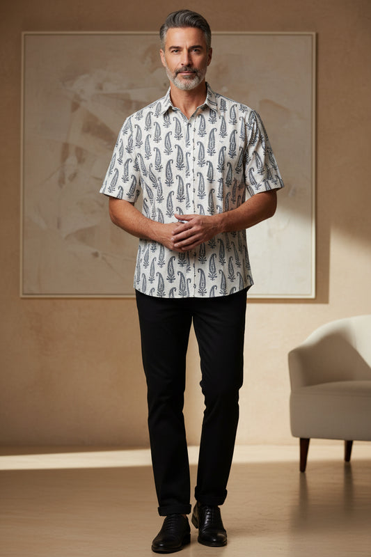 Cotton Printed Half Sleeve Shirt SL234