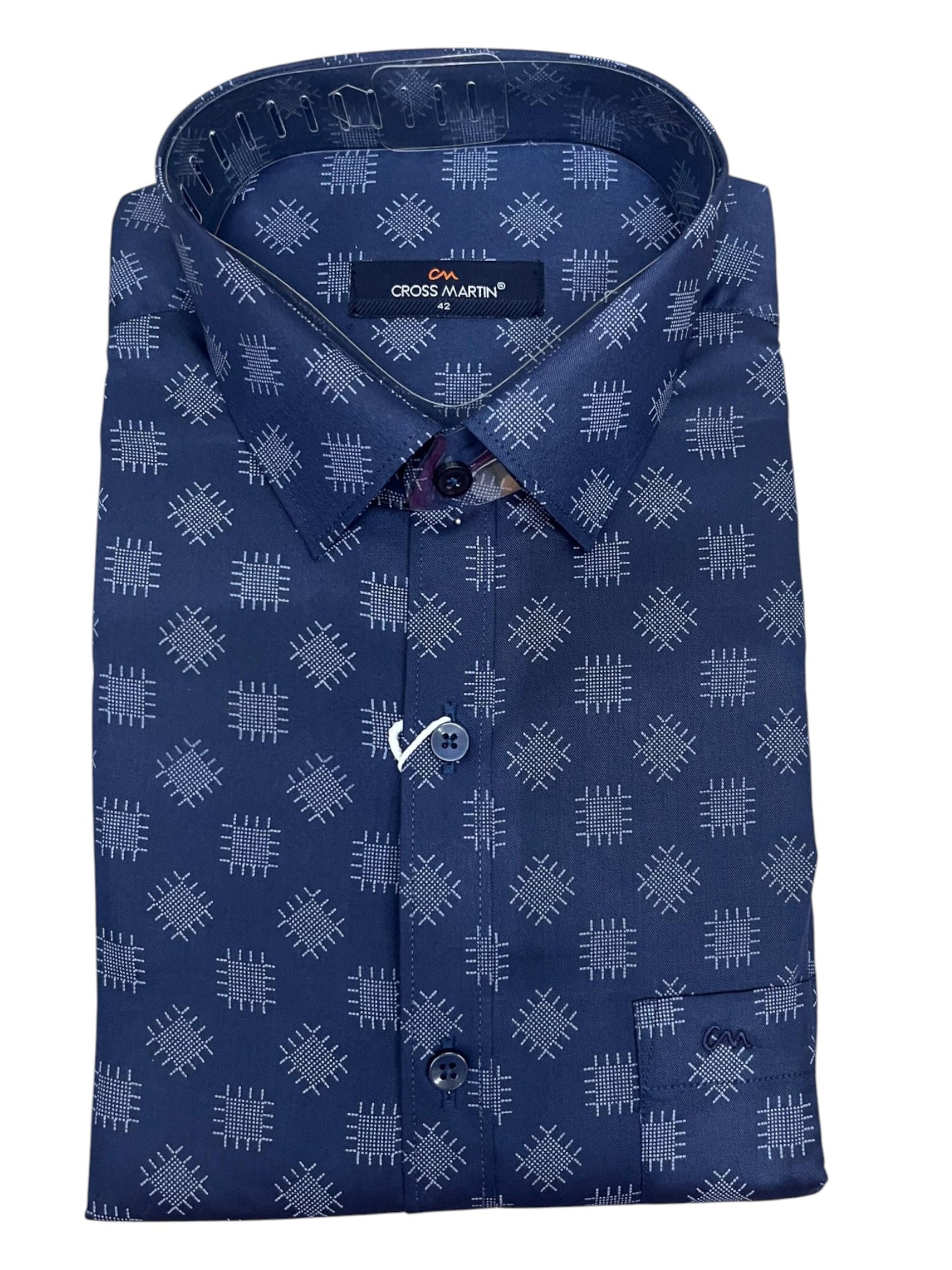 Southloom Pure Cotton Shirt with Blue printed SLSHIRT 42 FS