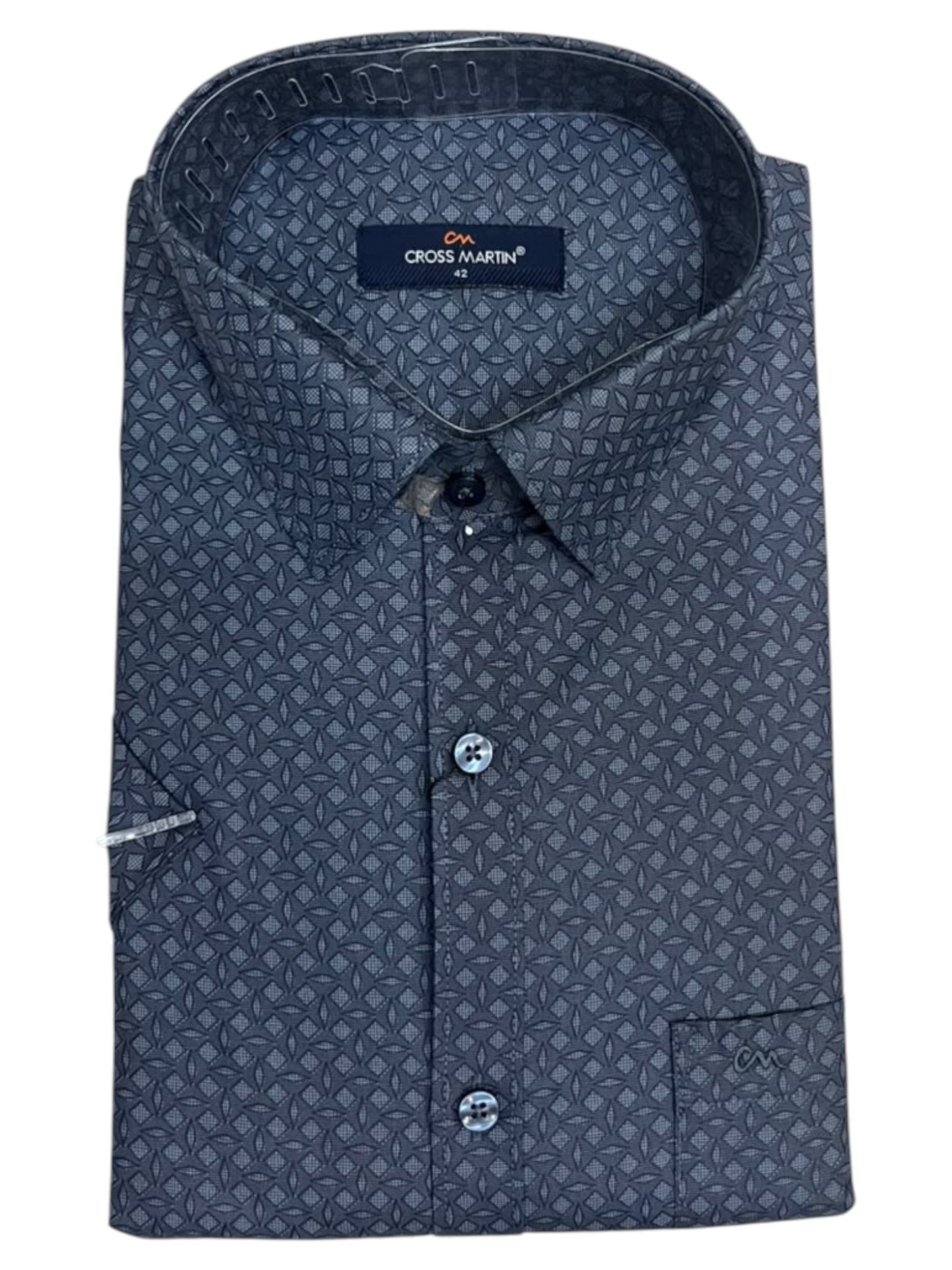 Southloom Pure Cotton Gray printed Shirt SLSHIRT 42 HS