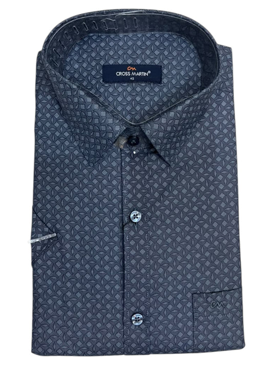 Southloom Pure Cotton Gray printed Shirt SLSHIRT 42 HS