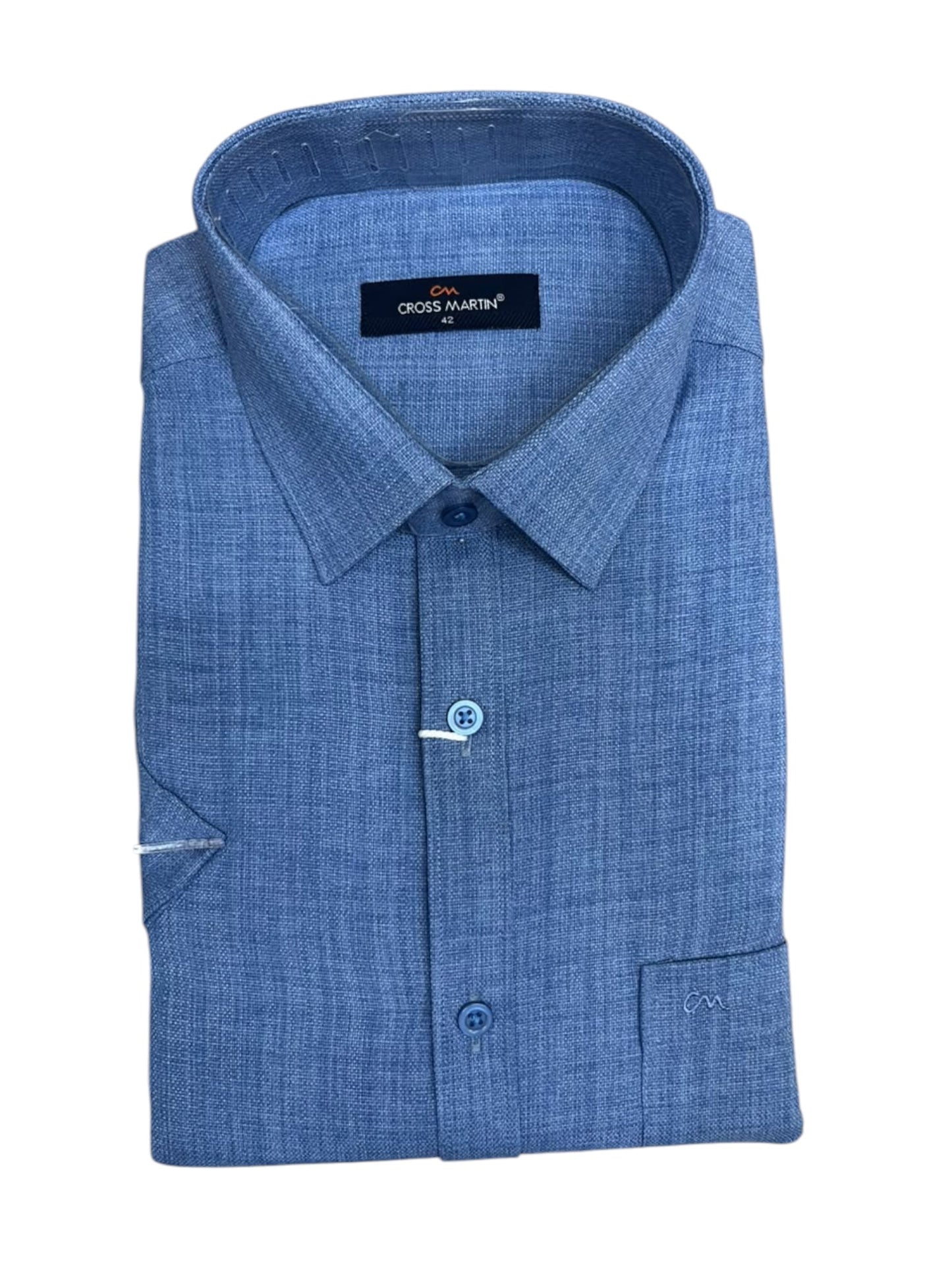 Southloom Pure Cotton Blue Plain Shirt SLSHIRT 42 HS