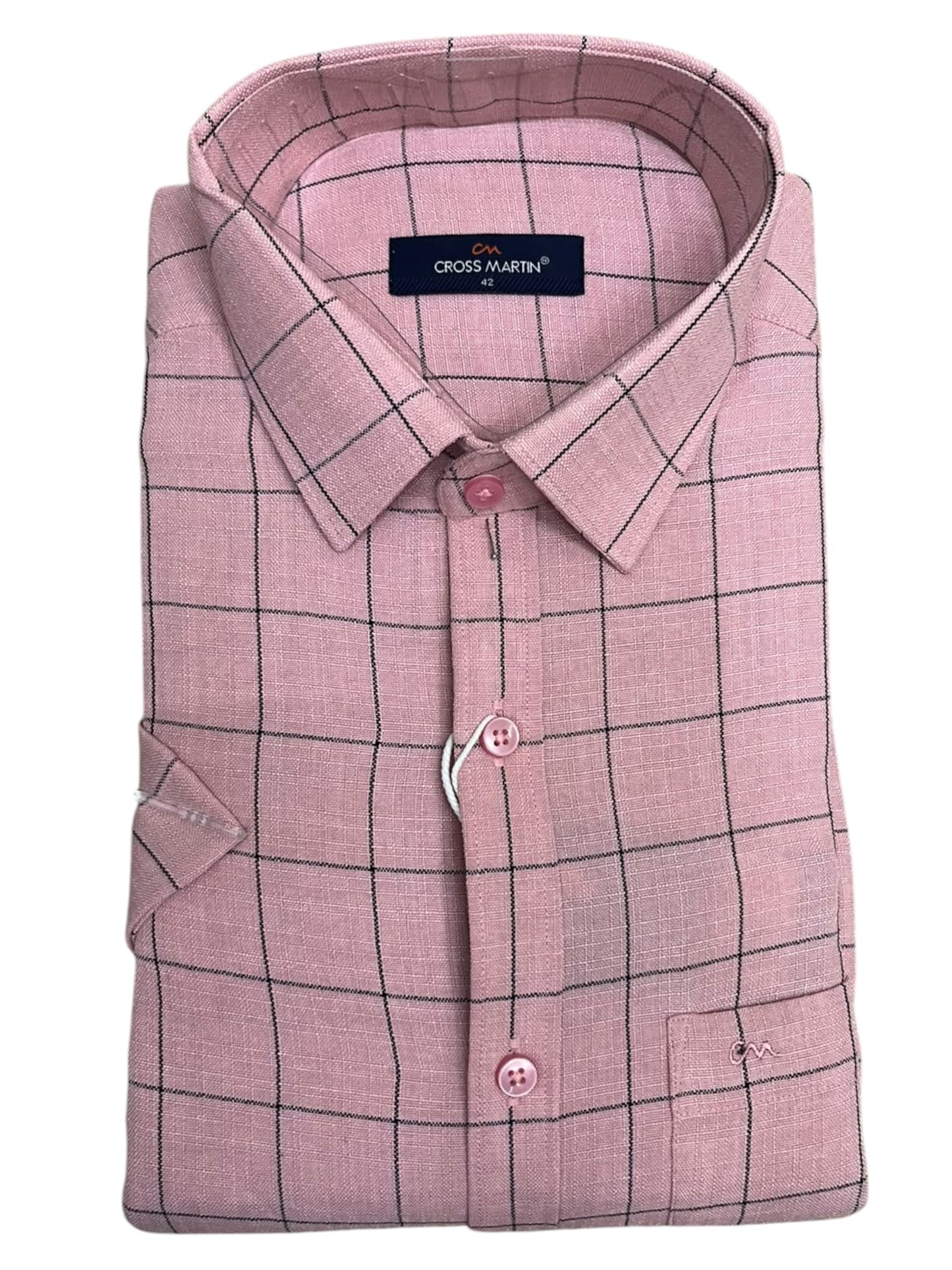 Southloom Pure Cotton pink Check Shirt SLSHIRT 42 HS