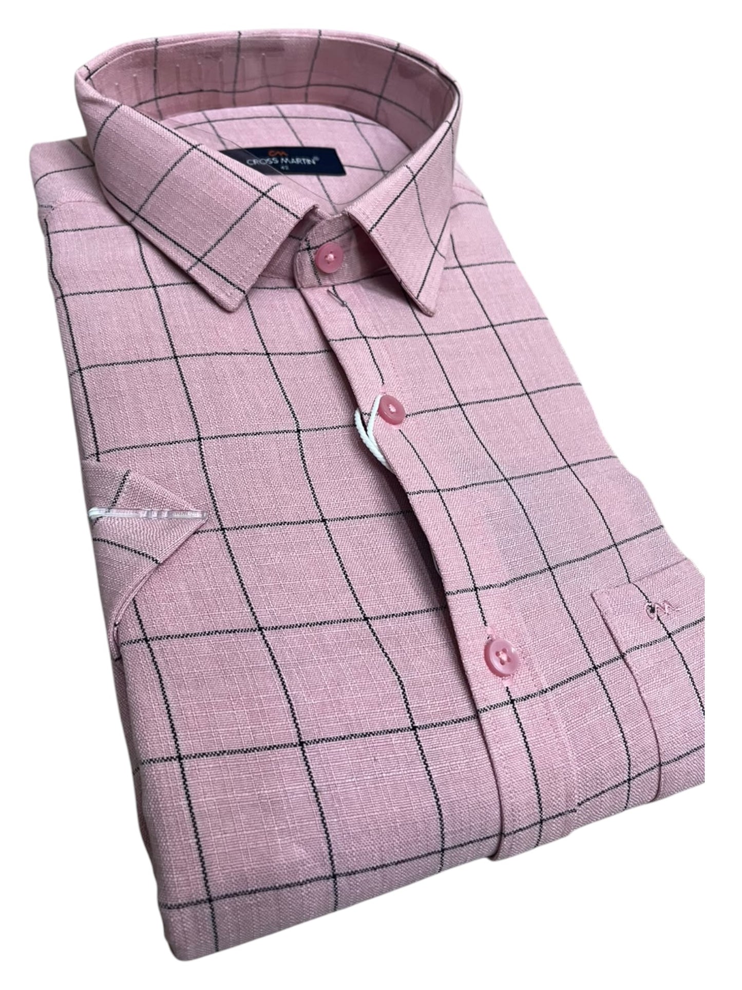 Southloom Pure Cotton pink Check Shirt SLSHIRT 42 HS