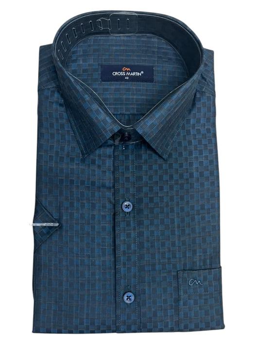 Southloom Pure Cotton Blue Check Shirt SLSHIRT 42 HS