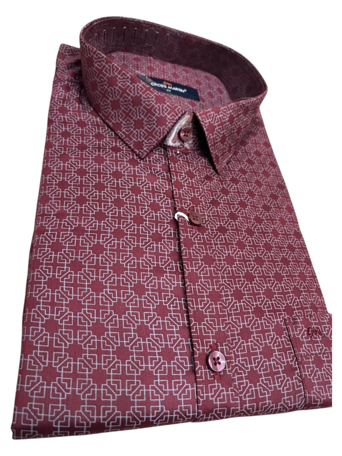 Southloom Pure Cotton  Maroon Printed Shirt SLSHIRT 44 FS