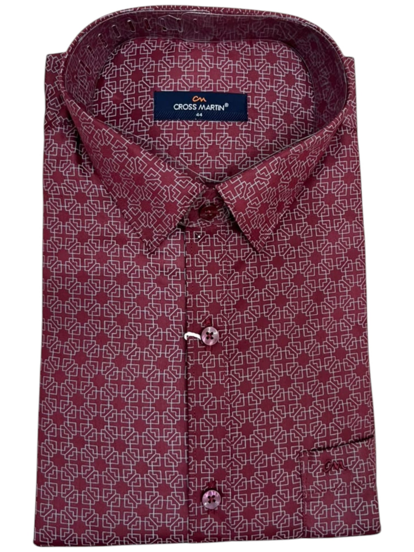 Southloom Pure Cotton  Maroon Printed Shirt SLSHIRT 44 FS