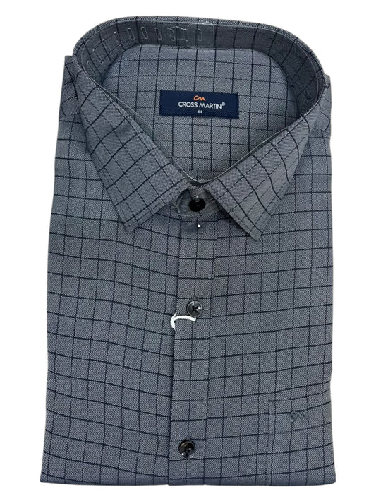 Southloom Pure Cotton Gray Check Shirt SLSHIRT 44 FS