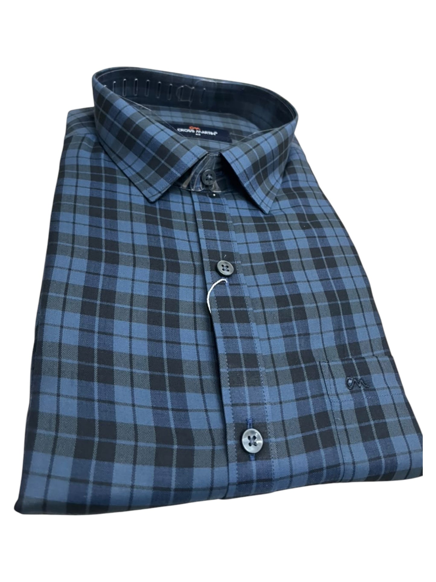 Southloom Pure Cotton Blue Check Shirt SLSHIRT 44 FS