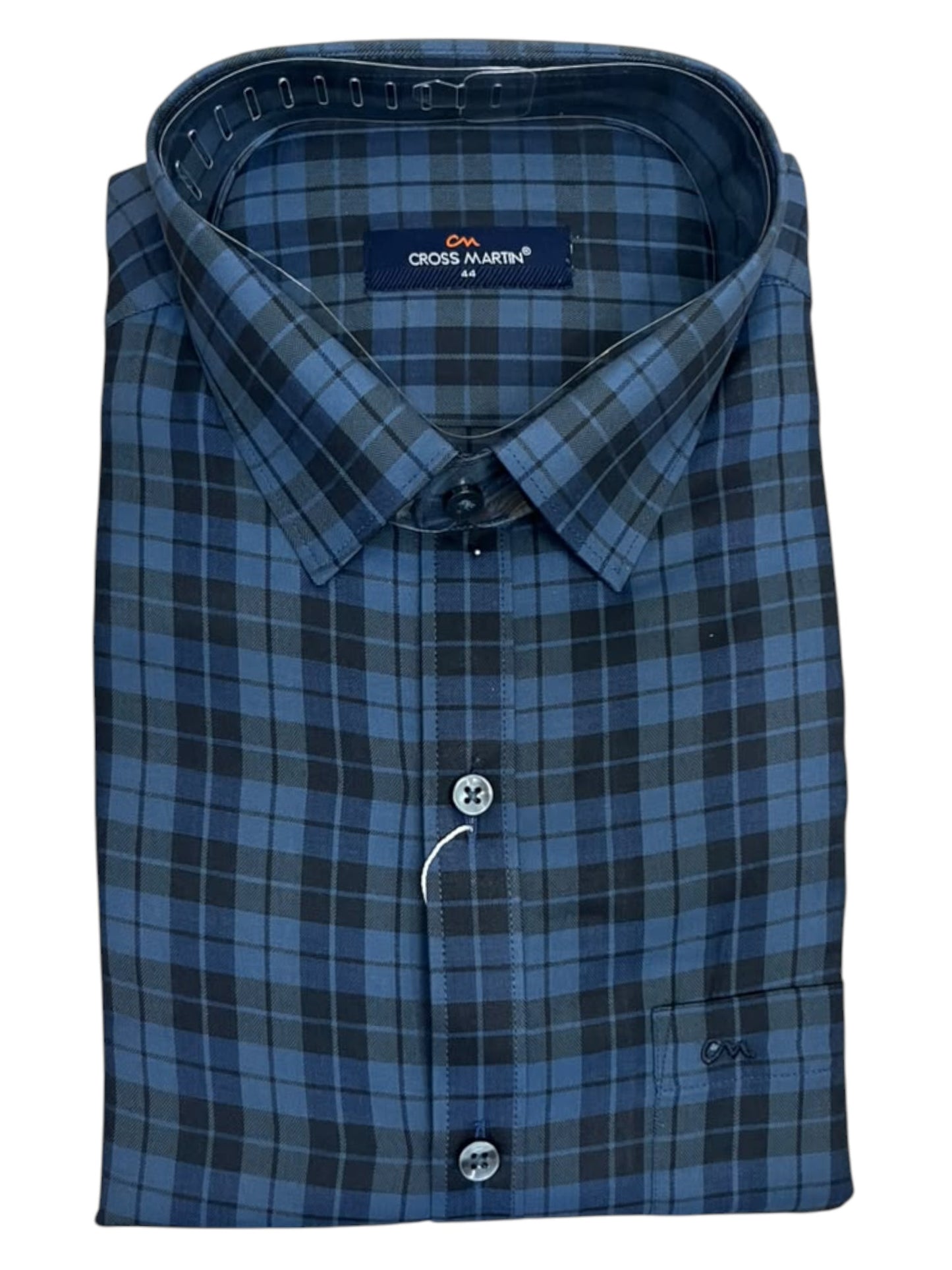 Southloom Pure Cotton Blue Check Shirt SLSHIRT 44 FS