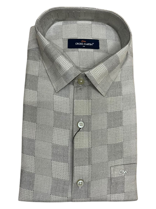 Southloom Pure Cotton Gray Check Shirt SLSHIRT 44 FS