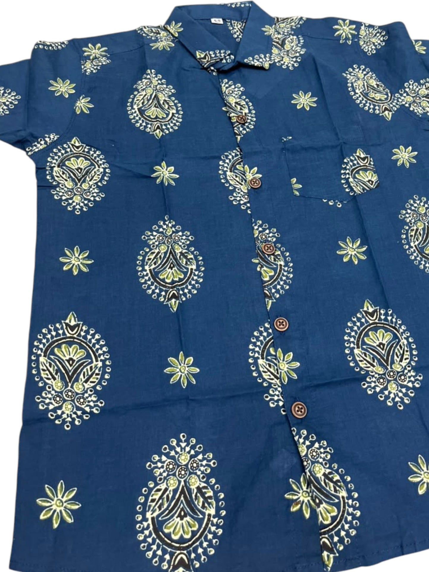Southloom Pure Cotton Jaipur Printed Shirt For Kids Half Sleeves SL607