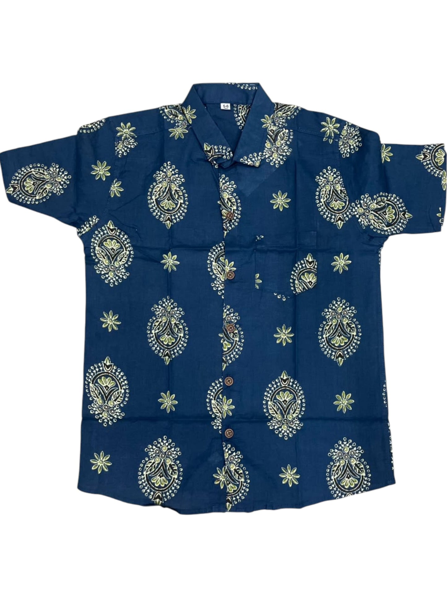 Southloom Pure Cotton Jaipur Printed Shirt For Kids Half Sleeves SL607
