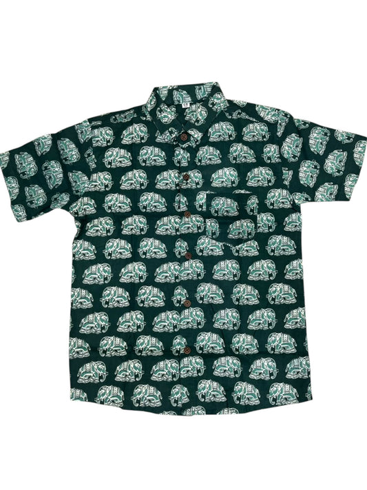 Southloom Pure Cotton Jaipur Printed Shirt For Kids Half Sleeves SL607